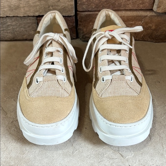 Camper sz 40 (9) lace up canvas and suede shoes - Picture 2 of 12